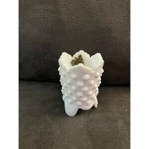 Vintage Fenton Milk-glass Hobnail Toothpick Holder